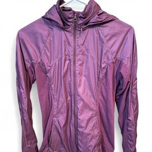 Purple Hooded Lululemon Windbreaker Jacket